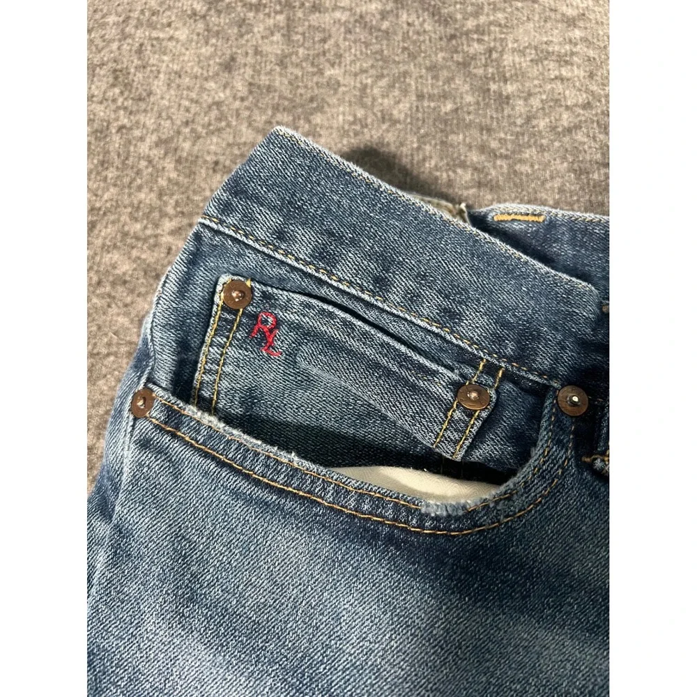 Vintage Polo Ralph Lauren Sullivan Slim Denim Jeans Mens 38x34 Medium Wash Blue